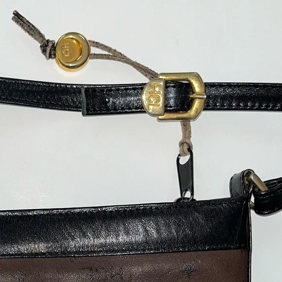 HCL Handcrafted Leathergoods Dark Brown Leather, Zip Closure, Shoulder Bag. - Picture 10 of 12